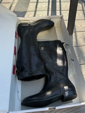 ALDO Keesha Black Leather Knee High Riding Boots Women’s Size 6 - New